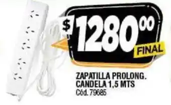 Supermercados Yaguar Zapatilla Prolong Candela 1,5 Mts oferta