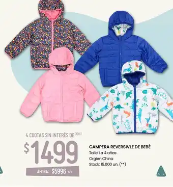 Walmart Campera reversivle de bebé oferta
