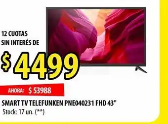 Punto Mayorista Smart tv telefunken pne040231 fhd 43 oferta
