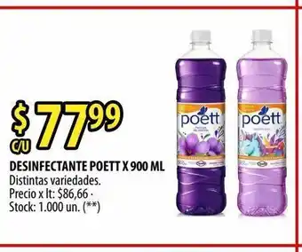 Punto Mayorista Desinfectante poett x 900 ml oferta
