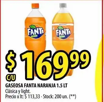Punto Mayorista Gaseosa fanta naranja 1.5 lt oferta