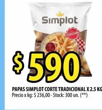 Punto Mayorista Papas simplot corte tradicional x 2.5 kg oferta