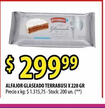 Punto Mayorista Alfajor glaseado terrabusi x 228 gr oferta