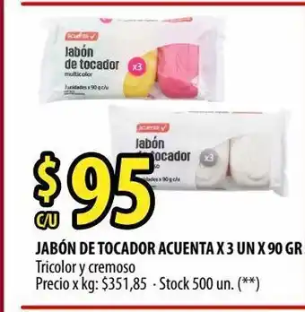 Punto Mayorista Jabón de tocador acuenta x 3 un x 90 gr oferta