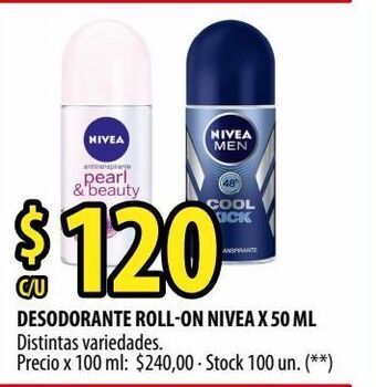 Punto Mayorista Desodorante roll-on nivea x 50 ml oferta