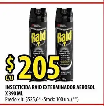 Punto Mayorista Insecticida raid exterminador aerosol x 390 ml oferta
