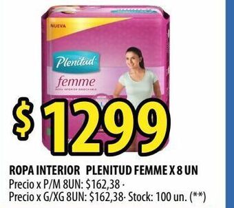 Punto Mayorista Ropa interior plenitud femme x 8 un oferta