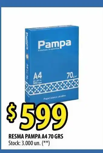 Punto Mayorista Resma pampa a4 70 grs oferta