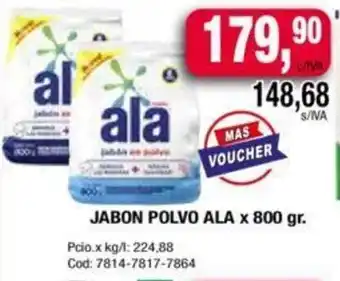 Maxiconsumo ala Jabon Polvo x 800 gr. oferta