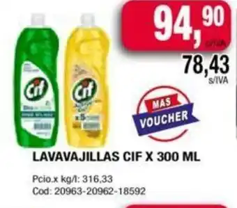 Maxiconsumo Cif Lavavajillas x 300 ml oferta