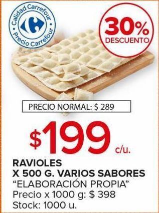 Carrefour Maxi Ravioles x 500g oferta