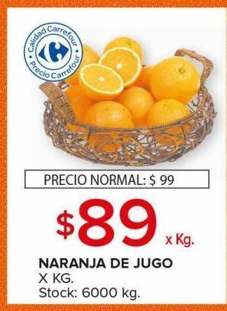 Carrefour Maxi Naranjas para jugo x kg oferta