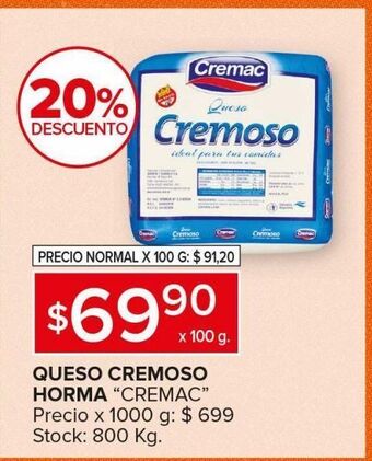 Carrefour Maxi Queso cremoso cremac oferta