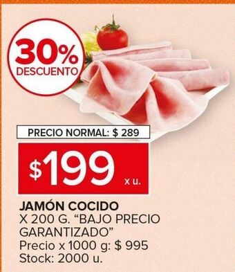 Carrefour Maxi Jamón cocido x 200g oferta