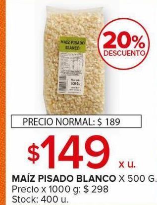 Carrefour Maxi Maíz pisado blanco x 500g oferta