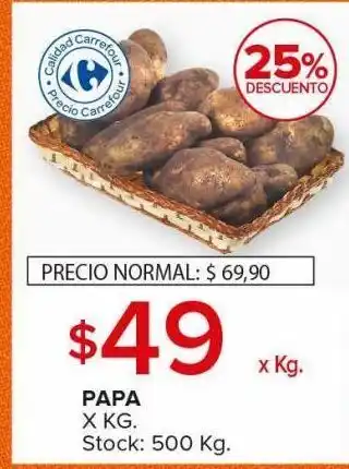Carrefour Maxi Papas x kg oferta
