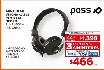 Carrefour Maxi Auriculares vincha cable oferta