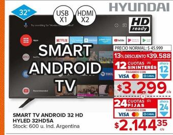 Carrefour Maxi Smart tv hyundai oferta