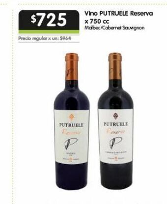 Jumbo Vino putruele reserva x 750 cc oferta