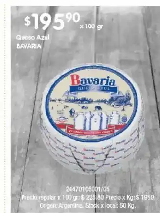 Jumbo Queso azul bavaria x 100 gr oferta