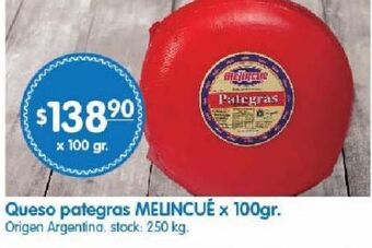 Disco Queso pategras melincué x 100g oferta