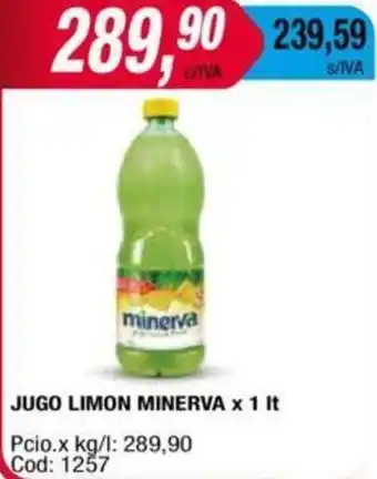 Maxiconsumo minerva Jugo Limon x 1 lt. oferta