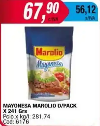 Maxiconsumo Marolio Mayonesa D/Pack x 241 grs oferta