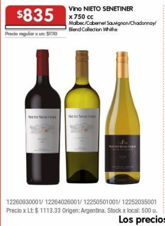 Disco Vino nieto senetiner x 750cc oferta