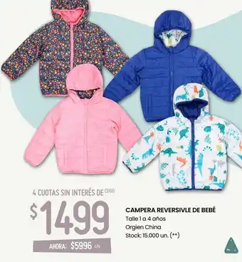 Walmart Campera reversible de bebé oferta