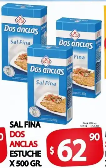 Supermercados Top Dos Anclas Sal Fina Estuche x 500 gr oferta