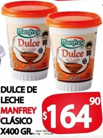 Supermercados Top Manfrey Dulce de Leche Clásico x 400 gr oferta