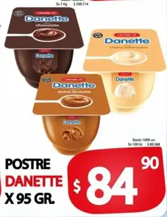 Supermercados Top Danette Postre x 95 gr. oferta
