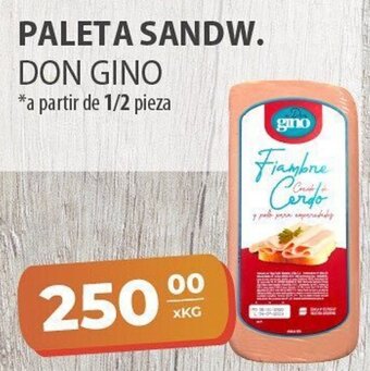 El Milagro Mayorista Don Gino Paleta Sandw. *A Partir de 1/2 Pieza oferta