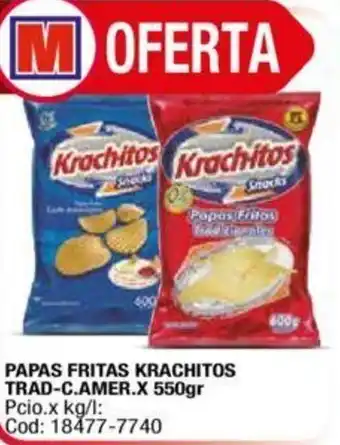 Maxiconsumo Krachitos Trad-C.Amer Papas Fritas 550 gr oferta