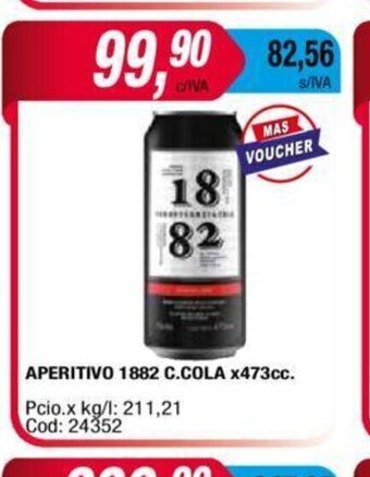 Maxiconsumo Aperitivo 1882 C. Cola x 473cc oferta