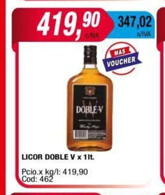 Maxiconsumo Licor Doble V x 1lt oferta