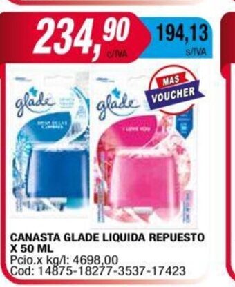 Maxiconsumo Canasta Glade Liquida Repuesto x 50 ml oferta