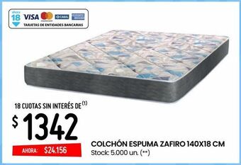 Changomas Colchón espuma zafiro 140x18cm oferta