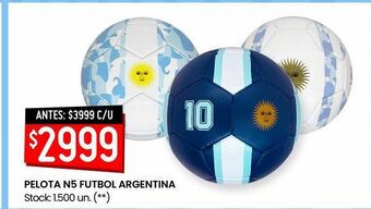 Changomas Pelota n5 futbol argentina oferta