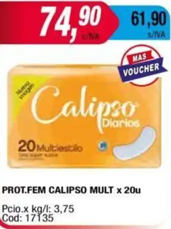 Maxiconsumo Calipso Mult Prot.Fem x 20 un oferta