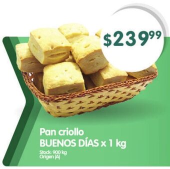 Supermercados Buenos Días Buenos Días Pan criollo x 1 kg oferta