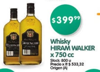 Supermercados Buenos Días Hiram Walker Whisky x 750 cc oferta