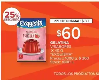 Carrefour Market Exquisita Gelatina V/Sabores x 40g oferta