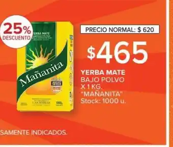 Carrefour Market Mañanita Yerba Mate Bajo Polvo x 1 kg oferta