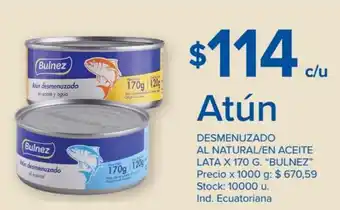Carrefour Bulnez Atún Desmenuzado Al Natural/En Aceite Lata x 170g oferta