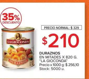Carrefour La Gioconda Duraznos En Mitades x 820g oferta
