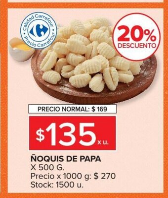 Carrefour Ñoquis De Papa x 500g oferta