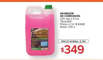 Carrefour Quimbat Inhibidor DE Corrosión LPU rojo x 5 Lts oferta