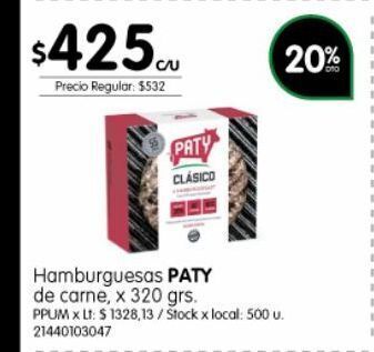 Jumbo Hamburguesas paty oferta