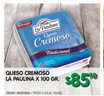 Jumbo Queso cremoso la paulina x 100 gr oferta